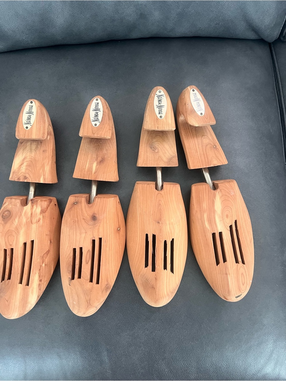 Neiman Marcus Men's Cedar Shoe Trees - Natural Brown
